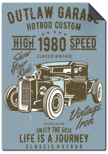 Magnes retro Outlaw Garage