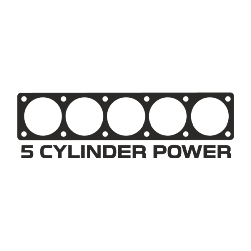 Naklejka 5 cylinder power