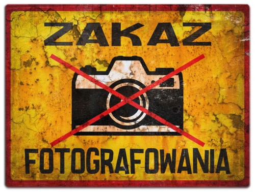 Tabliczka Retro PRL - Zakaz fotografowania