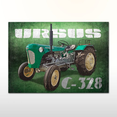 Plakat retro ciągnik Ursus C-328
