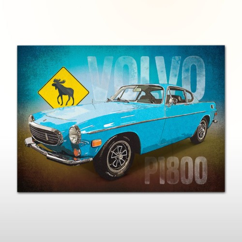 Plakat retro Volvo P1800