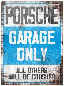 Tabliczka Retro Porsche Garage