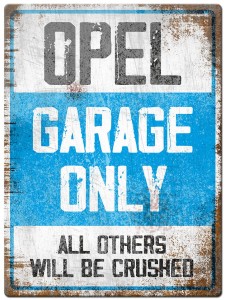 Tabliczka Retro Opel Garage