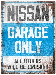 Tabliczka Retro Nissan Garage