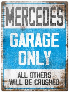 Tabliczka Retro Mercedes Garage