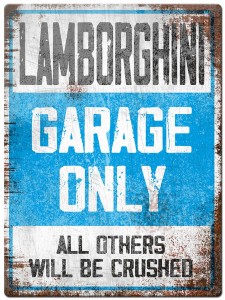 Tabliczka Retro Lamborghini Garage