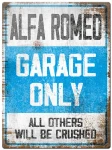Tabliczka Retro Alfa Romeo Garage