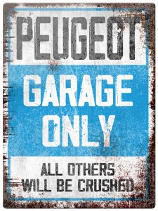 Tabliczka Retro Peugeot Garage