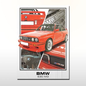 Plakat retro BMW E30 M3 (2)
