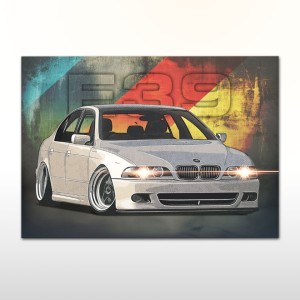 Plakat retro BMW E39
