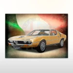 Plakat retro Alfa Romeo Montreal