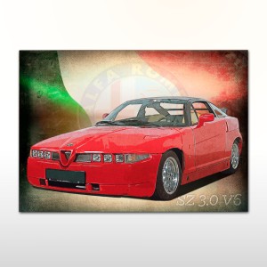 Plakat retro Alfa Romeo SZ 3.0 V6