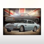 Plakat retro Aston Martin DB6