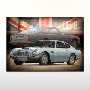 Plakat retro Aston Martin DB6