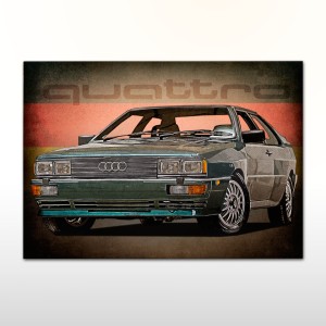 Plakat retro Audi Quattro
