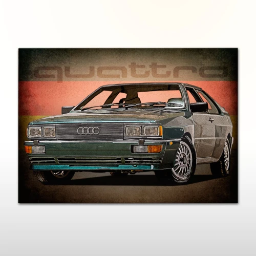 Plakat retro Audi Quattro