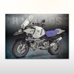 Plakat retro BMW R1150 GS