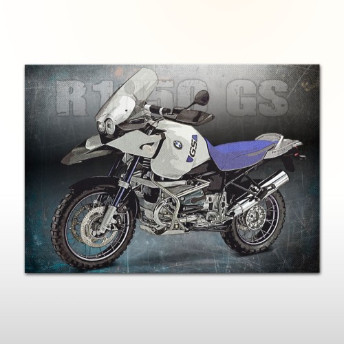 Plakat retro BMW R1150 GS