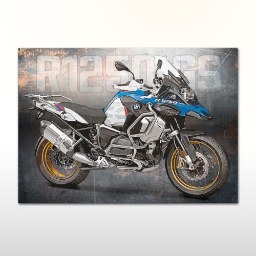Plakat retro BMW R1250 GS (1)
