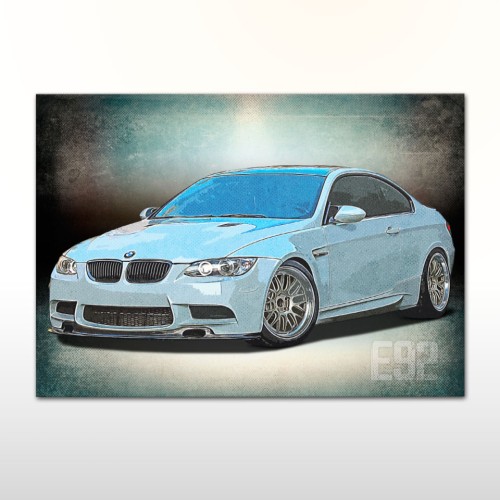 Plakat retro BMW E92