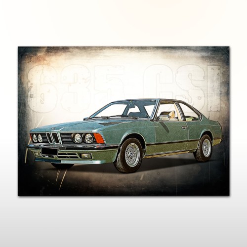 Plakat retro BMW E24 635 CSI