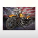 Plakat retro Harley Davidson Knucklehead