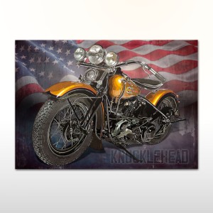 Plakat retro Harley Davidson Knucklehead