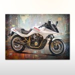 Plakat retro Suzuki GSX750 Katana
