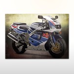 Plakat retro Suzuki GSX-R 750