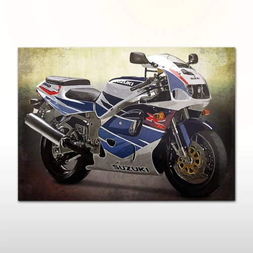 Plakat retro Suzuki GSX-R 750