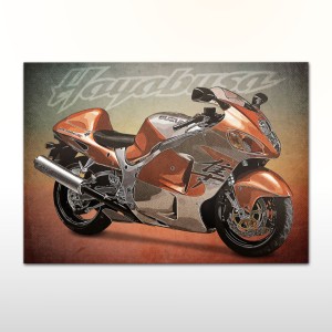 Plakat retro Suzuki GSX 1300 R Hayabusa