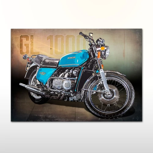Plakat retro Honda GL 1000 Goldwing
