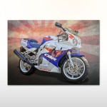 Plakat retro Honda CBR 900 SC28