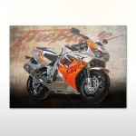 Plakat retro Honda CBR 900 SC33