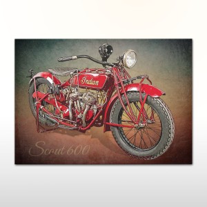 Plakat retro Indian  Scout 600