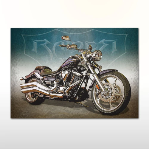 Plakat retro Yamaha XV1900 Raider