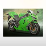 Plakat retro Kawasaki ZX-6R Ninja
