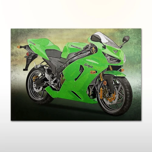 Plakat retro Kawasaki ZX-6R Ninja