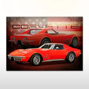 Plakat retro Chevrolet Corvette C3
