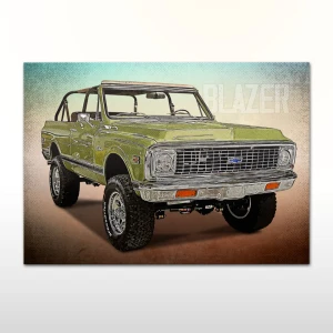 Plakat retro Chevrolet Blazer