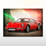 Plakat retro Ferrari 246GT Dino