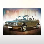 Plakat retro Volkswagen Golf Mk 1 Cabrio
