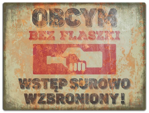 Tabliczka Retro PRL - Obcy