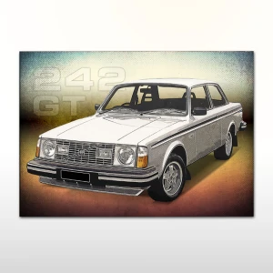 Plakat retro Volvo 242 GT