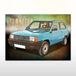 Plakat retro Fiat Panda