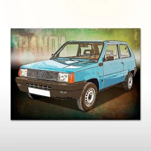 Plakat retro Fiat Panda