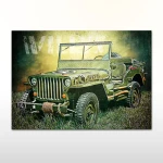 Plakat retro Jeep Willys