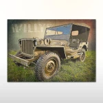Plakat retro Jeep Willys (1)