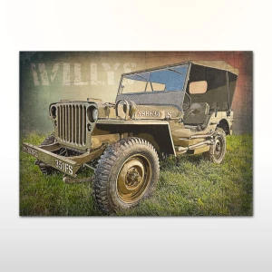 Plakat retro Jeep Willys (1)