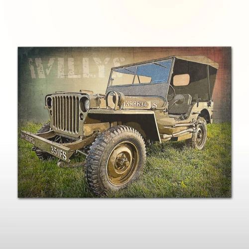 Plakat retro Jeep Willys (1)